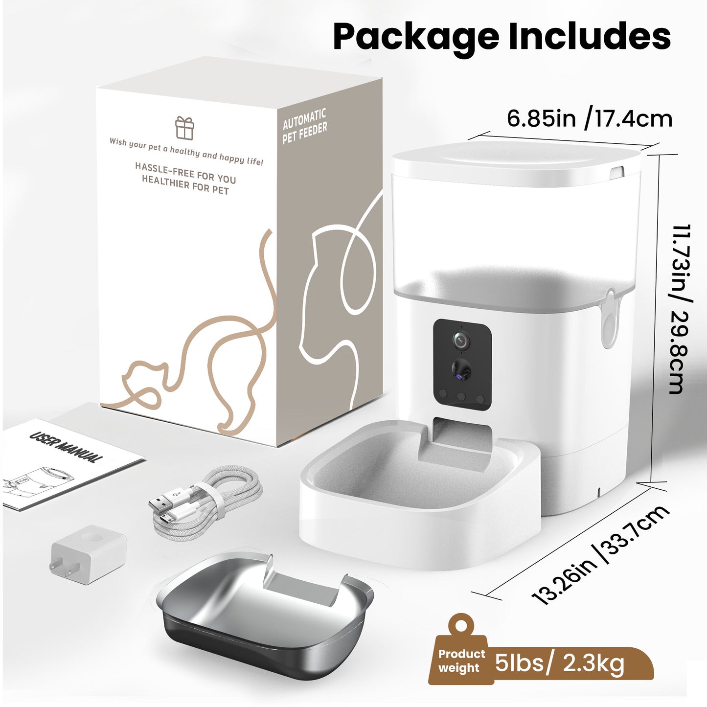 Automatic Cat Dog Feeder with Dual Cameras