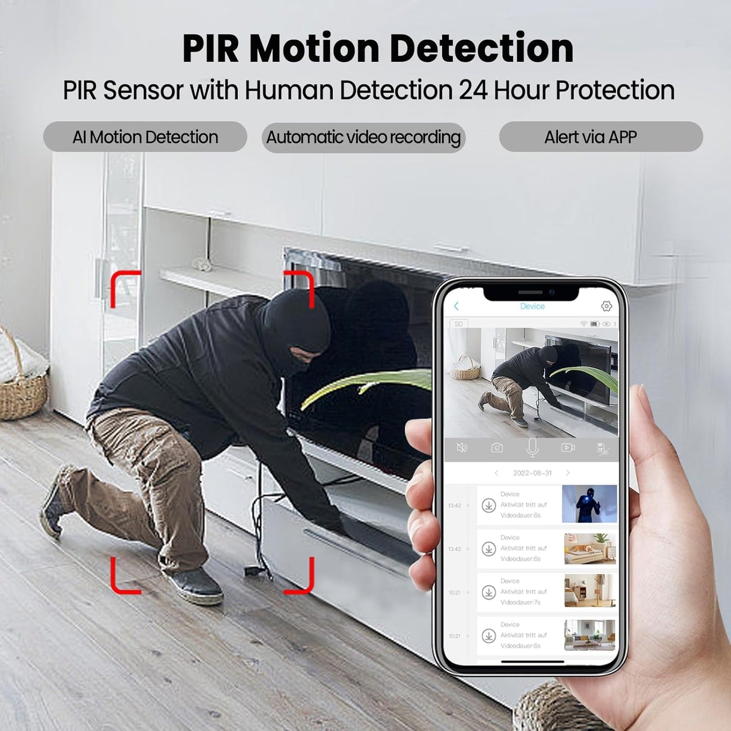 B6 4K Hidden Spy Camera with WiFi Smart Nanny Cam