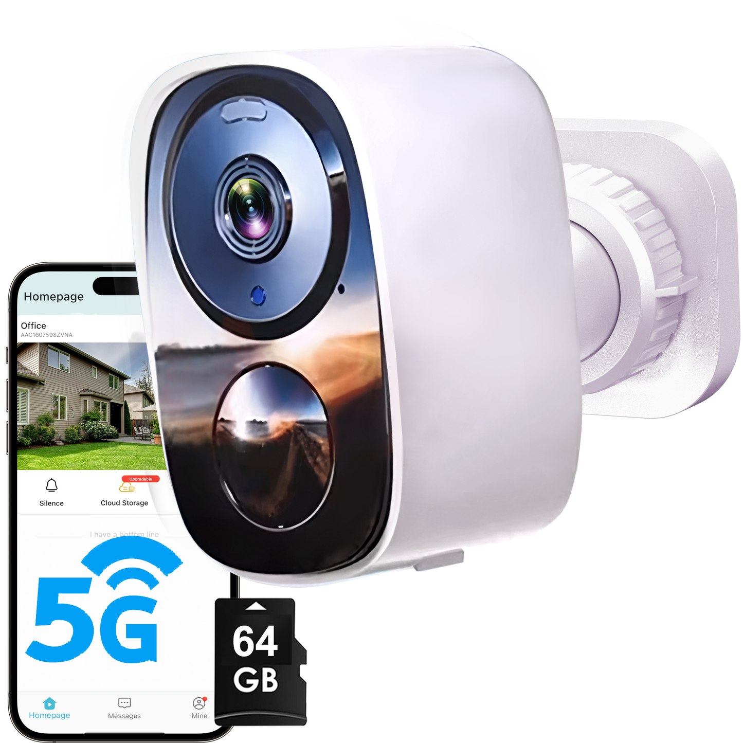 HITELLARCAM 2025 2K Wireless Security Camera for Outdoor with 64G SD Card, Free Cloud Storage, 1-5Month Battery Life, AI Motion Detection, Spotlight, Siren Alarm, 2-Way Audio, Waterproof WiFi Surveillance Camera