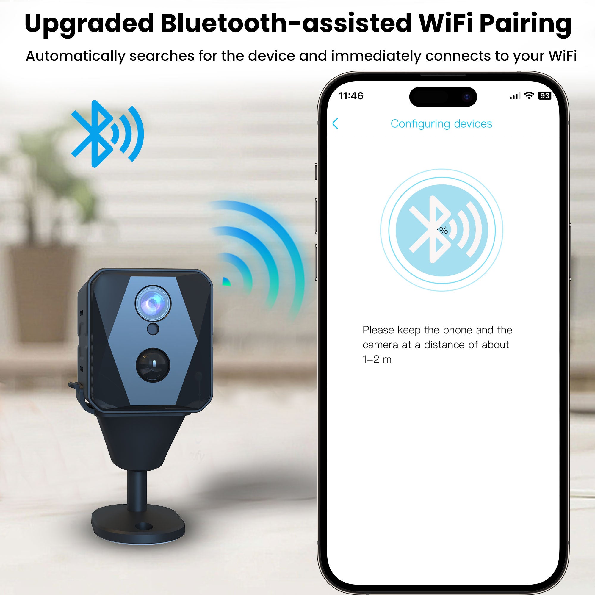 4K wireless spy camera with Bluetooth wifi pairing