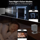 Javiscam 2K indoor WiFi home security camera with 2 night vision modes