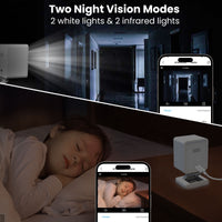 Javiscam 2K indoor WiFi home security camera with 2 night vision modes