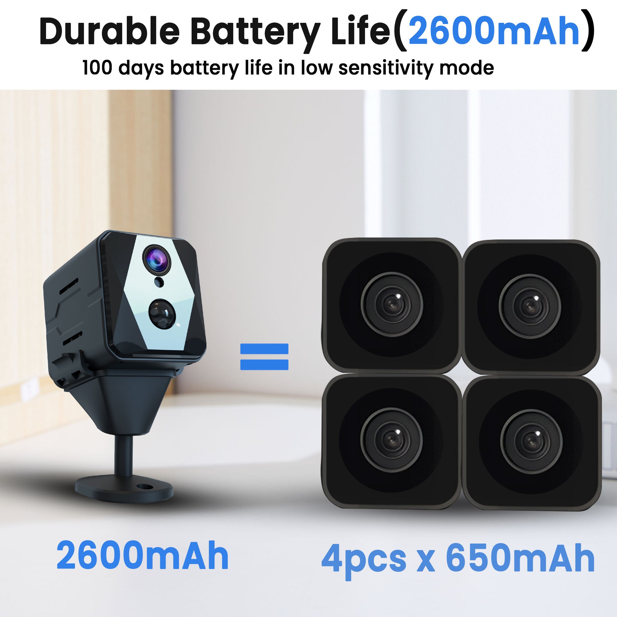 Portable 100-day standby hidden camera