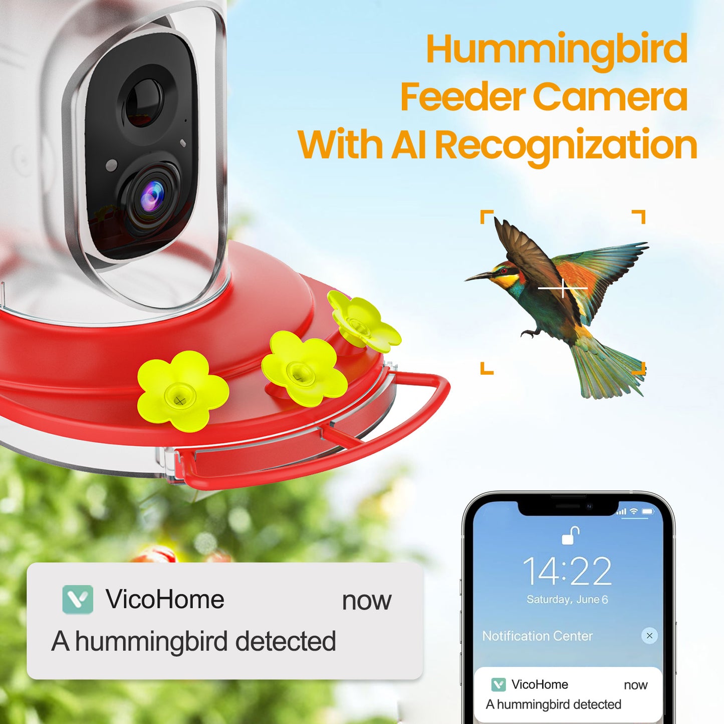 G01 AI detection bird feeder camera