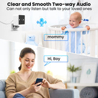 Baby and pet monitoring camera with 2-way audio