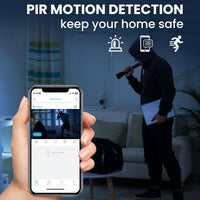 Wireless 4K spy mini camera with PIR motion detection