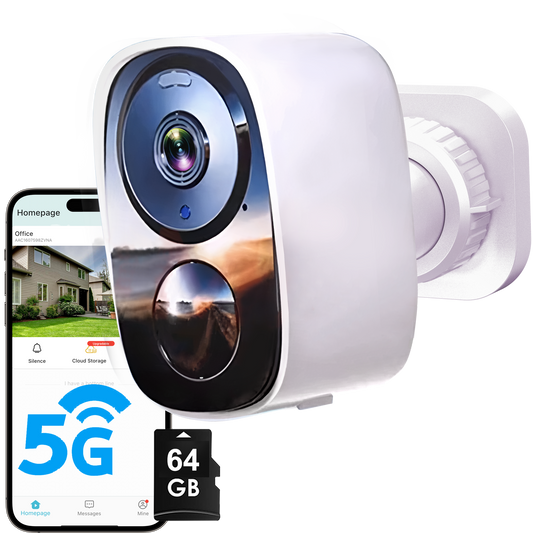 HITELLARCAM 2025 2K Wireless Security Camera for Outdoor with 64G SD Card, Free Cloud Storage, 1-5Month Battery Life, AI Motion Detection, Spotlight, Siren Alarm, 2-Way Audio, Waterproof WiFi Surveillance Camera