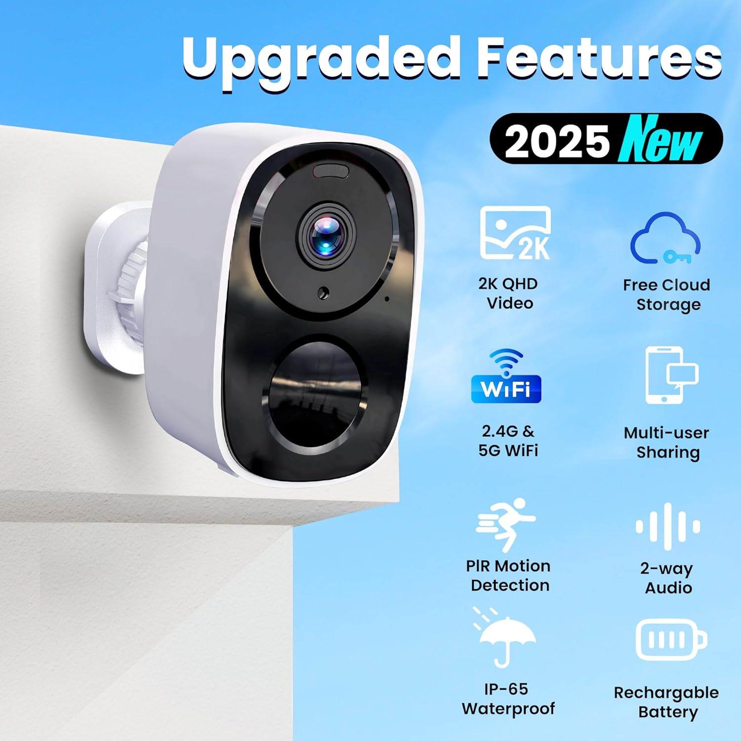 CB54W 2.4G & 5G Wi-Fi Outdoor Security Camera