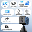 Security camera with features like 4K resolution, night vision, and 24/7 recording 