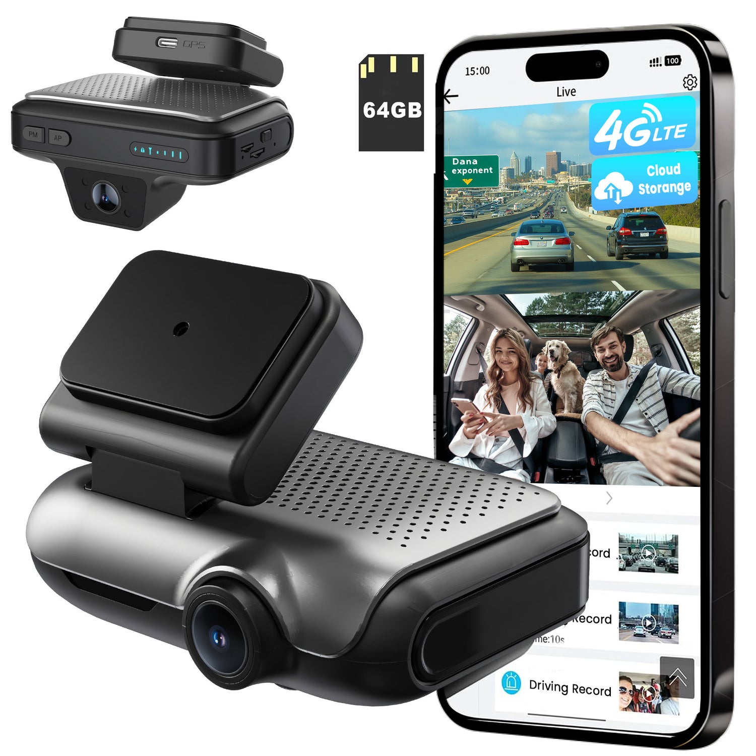 RCX-001 4G LTE 2K Dual Dash Cam