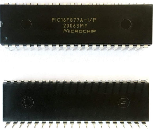 FINDVIEW 2Pcs for PIC16F877A PIC16F877A-I/P DIP-40 8-Bit MCU Microcontroller IC Chip PIC16F877A-1/P