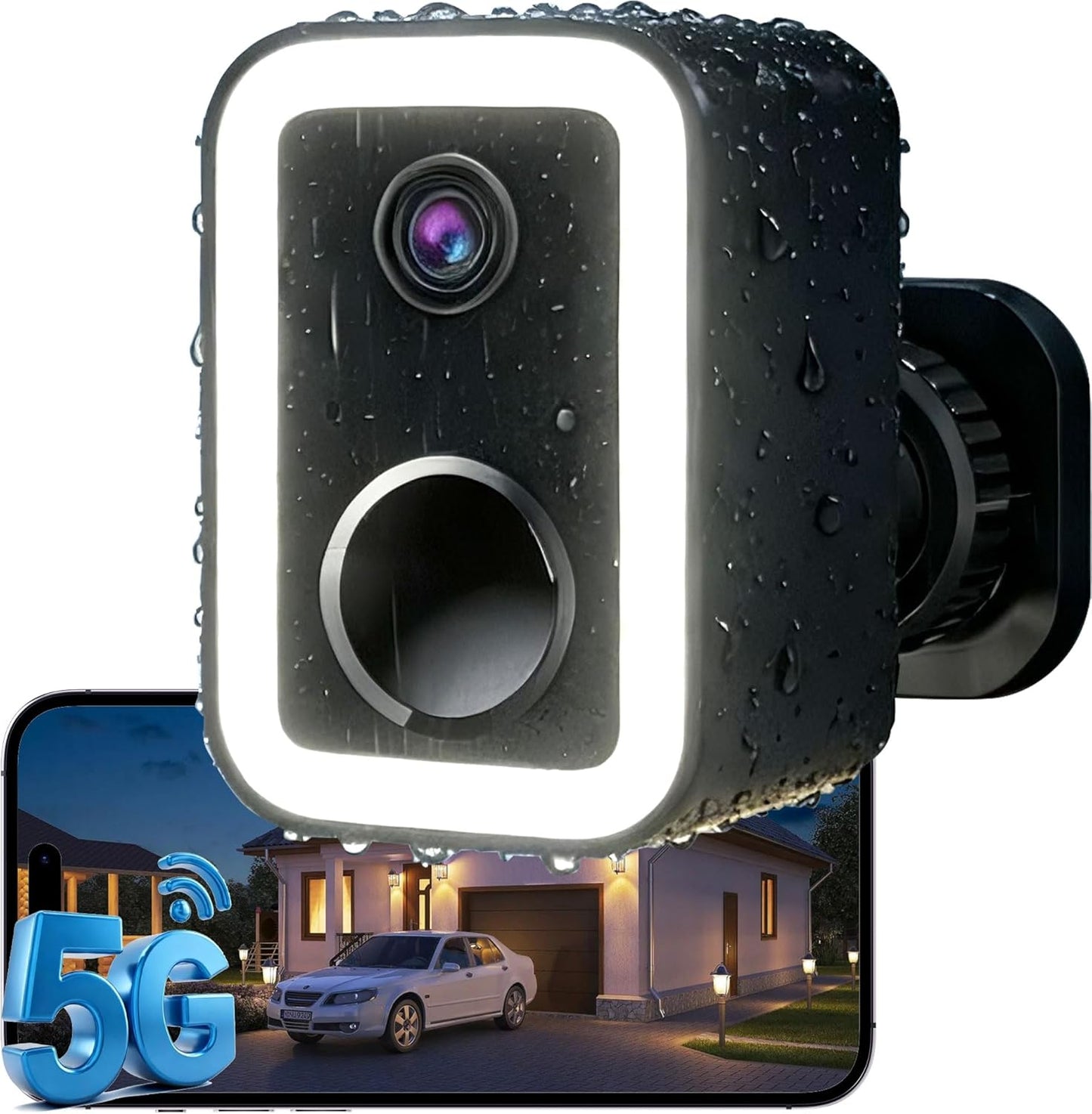 2K Security Cameras Wireless Outdoor, AI Motion Detection & Spotlight Siren Alarm