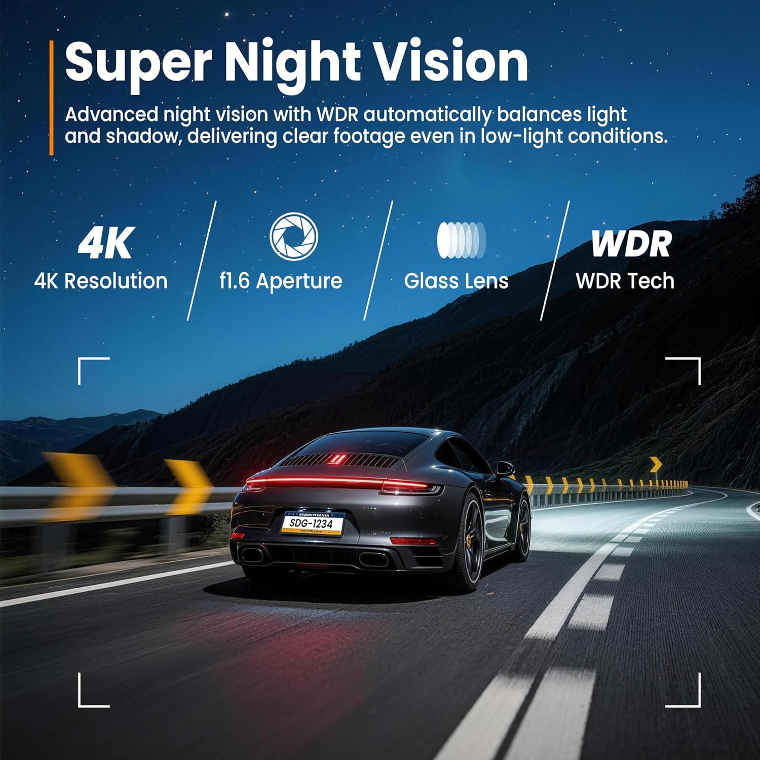 SP-OK710 Ultra HD 4K Wi-Fi Dash Cam
