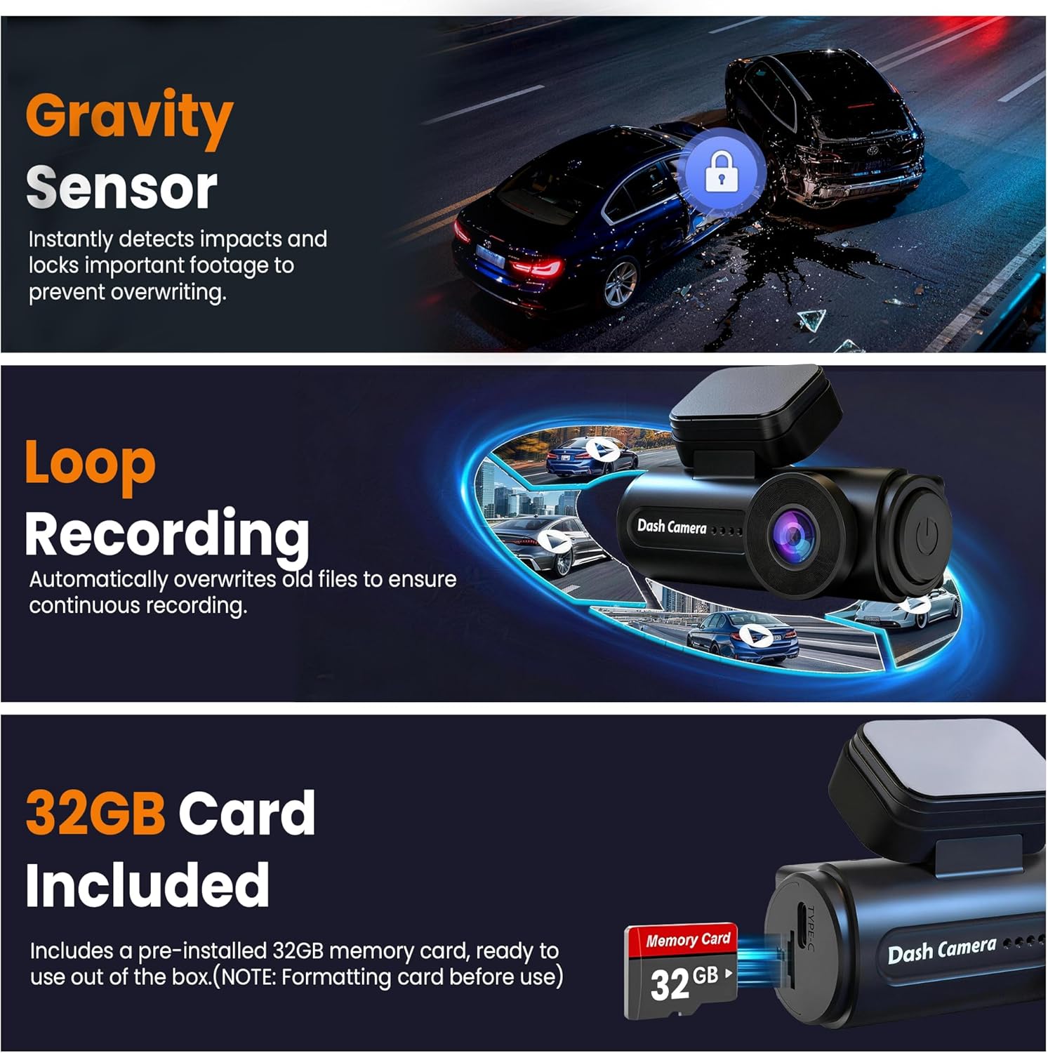 SP-OK710 Ultra HD 4K Wi-Fi Dash Cam