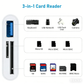 USB-C SD Card Reader for Phone & Tablet, Micro SD / TF Card Adapter, Type-C Memory Card Reader (Card Not Included)