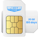 UBox EIOTCLUB SIM card data (US only) - 6 month 30GB