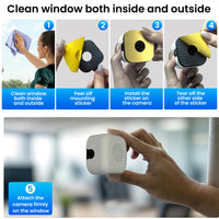 How to attach the 2K 3MP window security camera firmly on the window